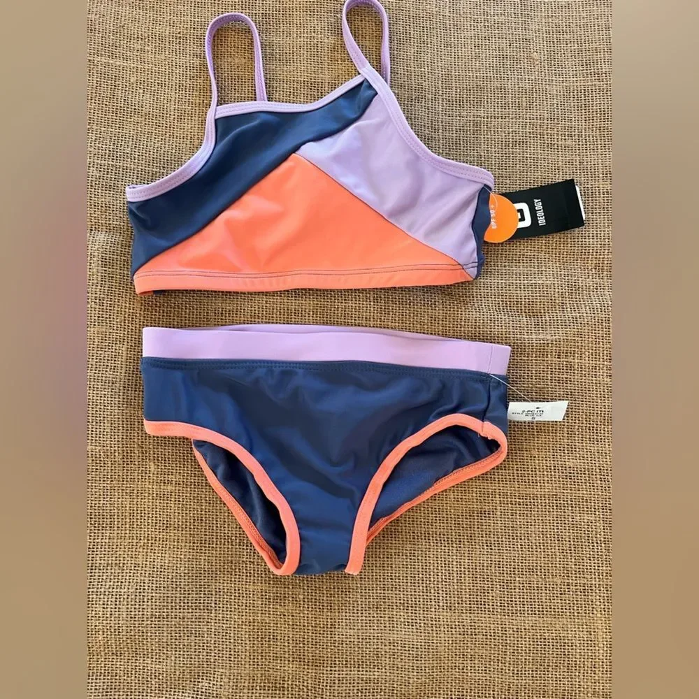 Ideology Purple and Orange Sporty Bikini